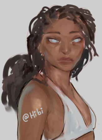 not fully rendered half body sketch- £30